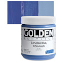 Golden Heavy Body Artist Acrylics - Cerulean Blue Chromium, 8 oz Jar