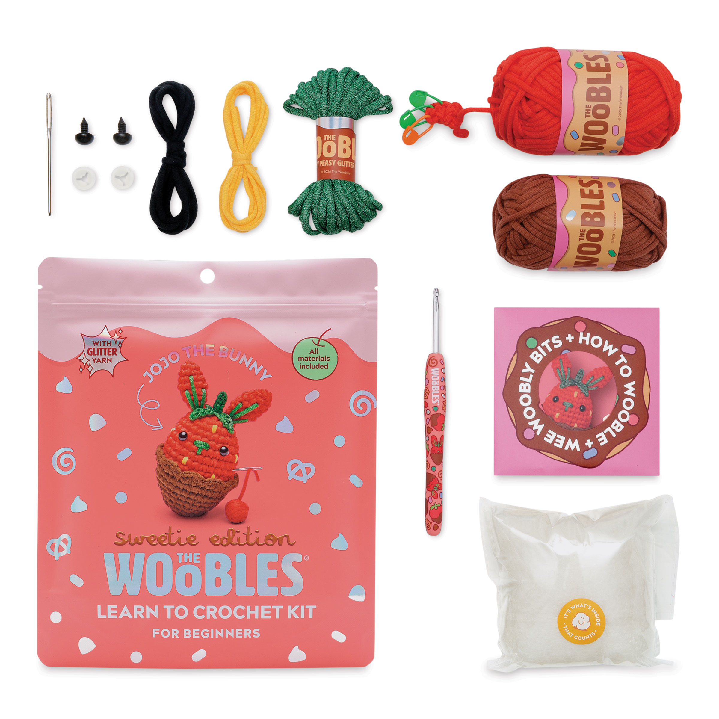 パーツアソート chouchou0821ちゃん The Woobles Beginner Crochet Amigurumi Kit - Jojo Bunny Sweetie