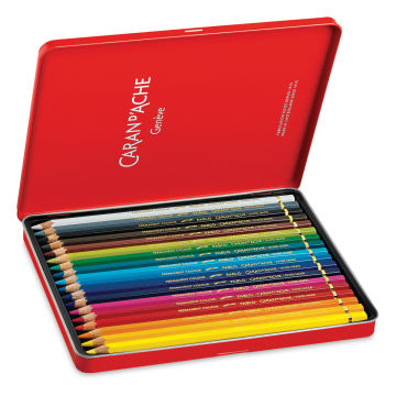 Caran d'Ache Pablo Colored Pencil Set - Assorted Colors, Set of 18, Inside Packaging