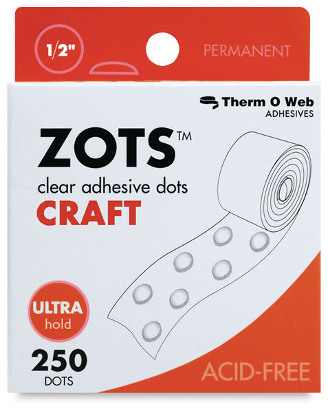 Therm-O-Web Large Craft ZOTs Adhesive Dots - Clear, Large, Pkg of 250