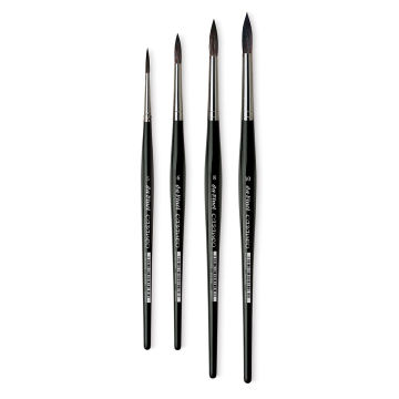 Da Vinci Casaneo Synthetic Squirrel Watercolor Brushes - Components of Set of 4 Rounds
