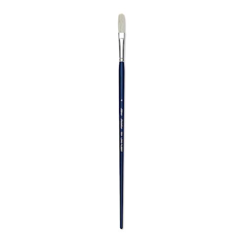 Silver Brush Bristlon Stiff White Synthetic Brush - Long Filbert, Size ...