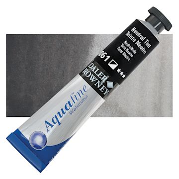 Open in modal - Daler-Rowney Aquafine Watercolor - Neutral Tint, 8 ml Tube and swatch