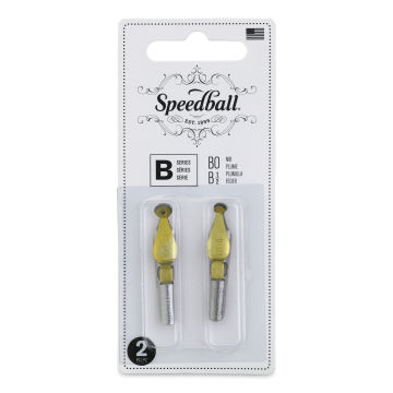 Speedball Broad Edge B-Series Round Calligraphy Nibs - B0 and B1, front of the packaging