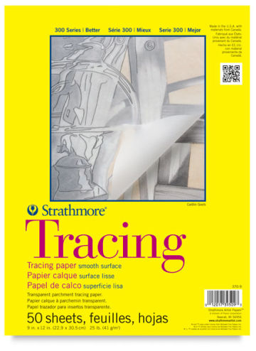 Strathmore 300 Series Tracing Paper - Tracing Paper Pad, 50 Sheets 9"x12"