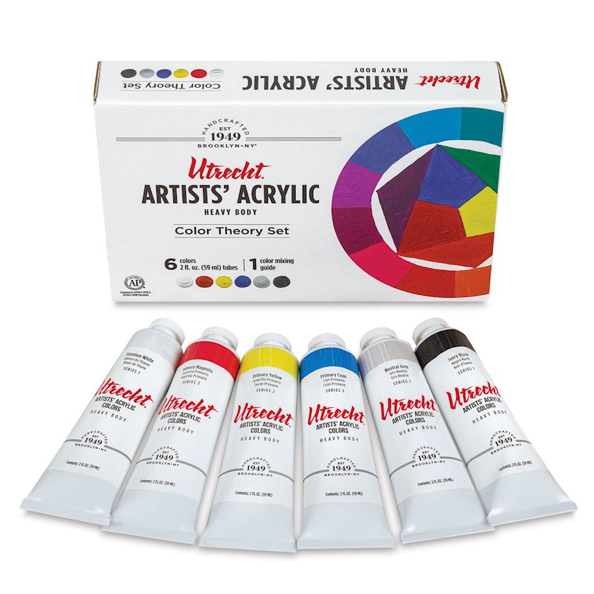 Utrecht Artists' Acrylic Paints Color Theory, Set of 6 BLICK Art