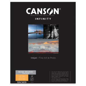 Canson Infinity Arches BFK Rives Inkjet Fine Art and Photo Paper - 17" x 22", Pure White, 310 gsm, Package of 25