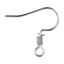 Craft Medley Fish Hook Earring Wires - Silver, 19 mm, Pkg of 50