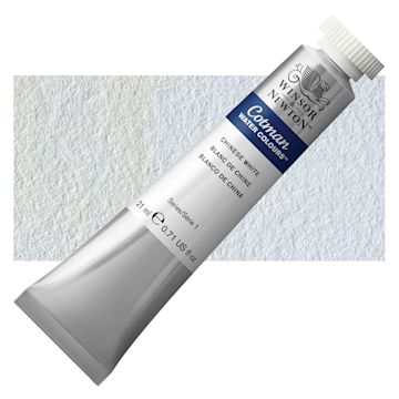 Open in modal - Winsor & Newton Cotman Watercolor - Chinese White, 21 ml and swatch