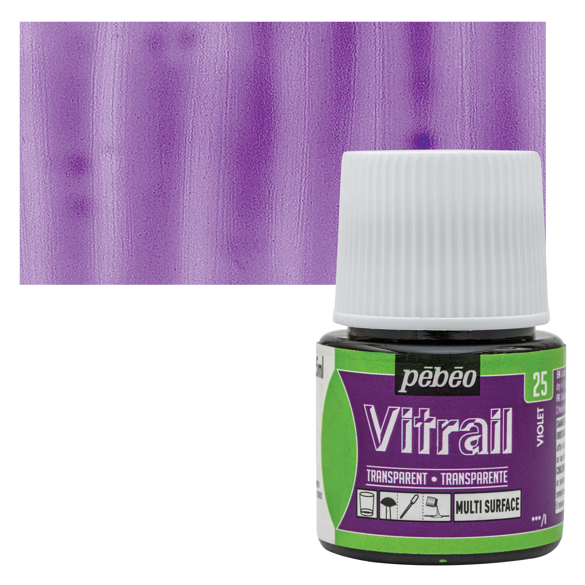 Pebeo Vitrail Paint - Violet, 45 ml bottle