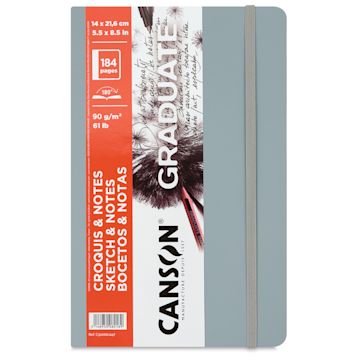 Open in modal - Canson Graduate Sketch and Note Softcover Book - Front cover of the Light Gray pad