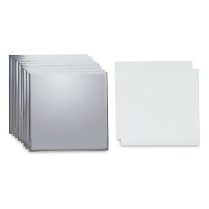 Cricut Foil Transfer Sheets - Silver, 12" x 12", Package of 8 (Package contents)