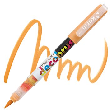 Open in modal - Karin Pigment Decobrush Marker - Rose Wood marker and swatch
