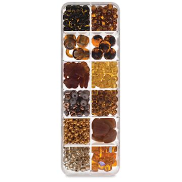 Open in modal - John Bead Czech Glass Bead Box Mix - Topaz Pizzazz