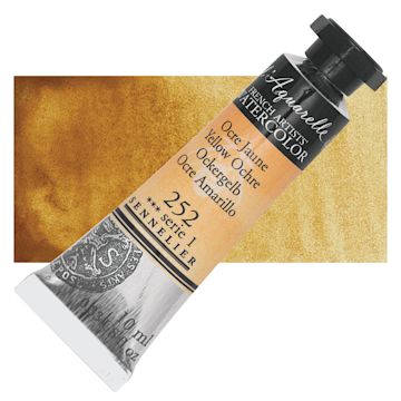 Open in modal - Sennelier French Artists' Watercolor - Yellow Ochre, 10 ml Tube and swatch