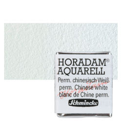 Schmincke Horadam Aquarell Artist Watercolor - Permanent Chinese White, Half Pan with Swatch