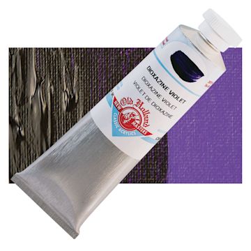 Open in modal - Old Holland New Masters Classic Acrylic Paint - Dioxazine Violet, 60 ml tube and swatch