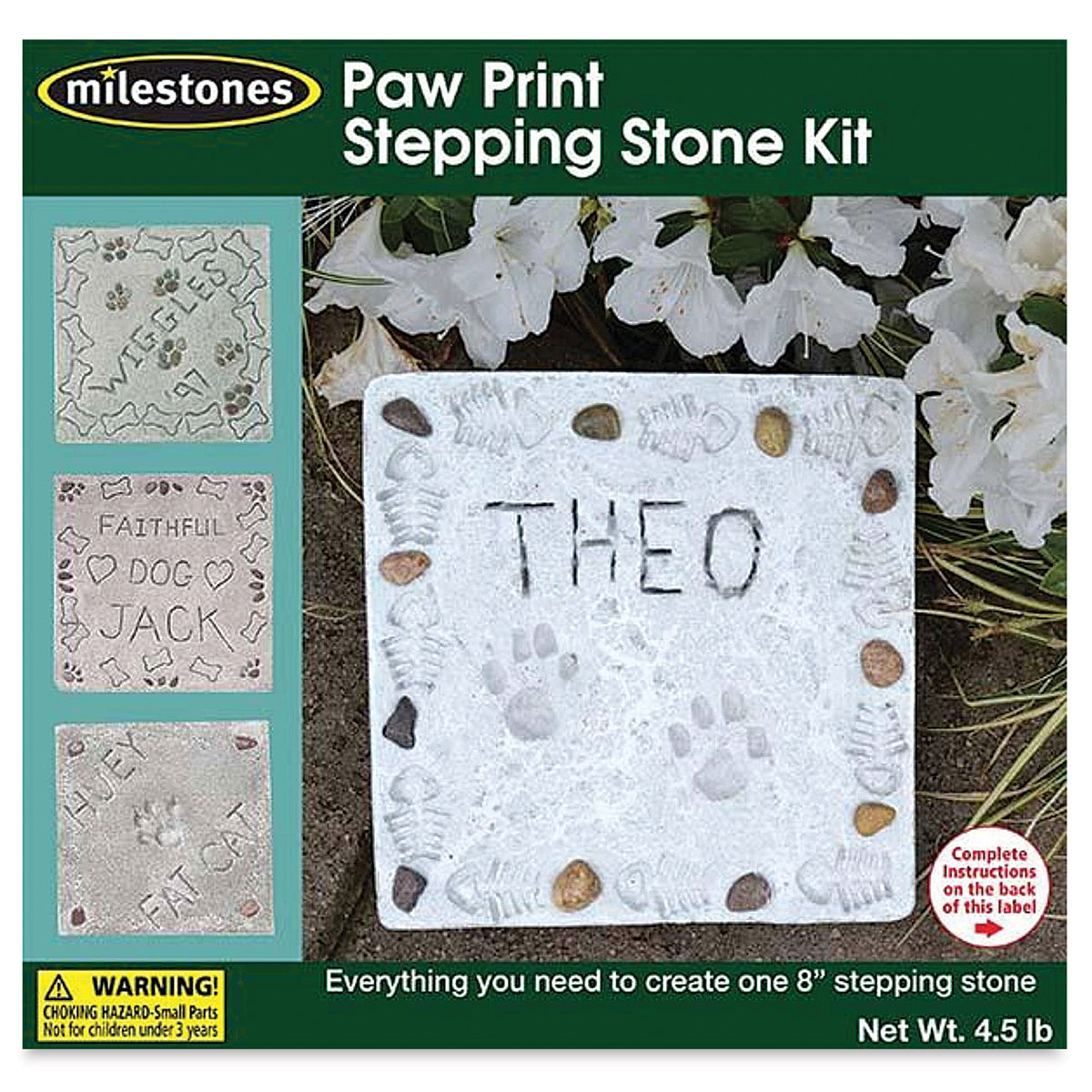Milestones Paw Print Stepping-stone Kit