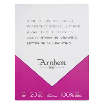 Open in modal - Arnhem 1618 Paper Pad by Speedball - White, 8-1/2" x 11", 20 sheets, front cover