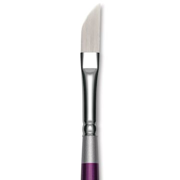 Open in modal - Silver Brush Silver Silk 88 Synthetic Brush - Short Handle, Ribbon/Dagger, Size 1/4", close-up