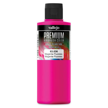 Vallejo Premium Airbrush Colors - 200 ml, Fluorescent Magenta