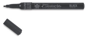 Sakura Pen-Touch Calligrapher Pens - Fine Line Black pen shown uncapped and horizontally