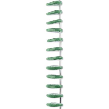 Open in modal - John Bead Crystal Lane DIY Glass Garden Bead Single Strand - Leaves, Opaque Green