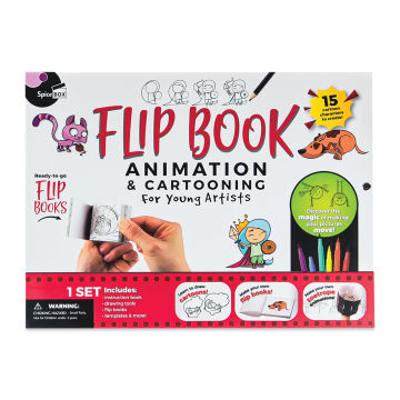 SpiceBox Flip Book Animation and Cartooning for Young Artists Kit (Front of package)