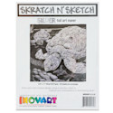 Inovart Skratch N' Sketch Scratch Foil Paper - Silver, Pkg of 50