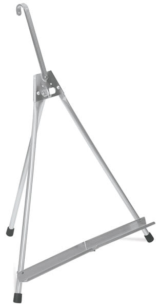 Aluminum Table Easel - Angled view of set up Easel with Extension Bar raised