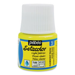 Pebeo Setacolor Fabric Paint - Fluorescent Yellow, Opaque, 45 ml bottle