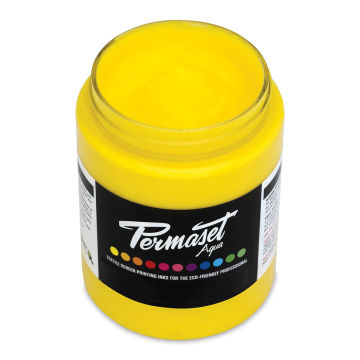 Permaset Aqua Fabric Ink - Mid Yellow, 300 ml