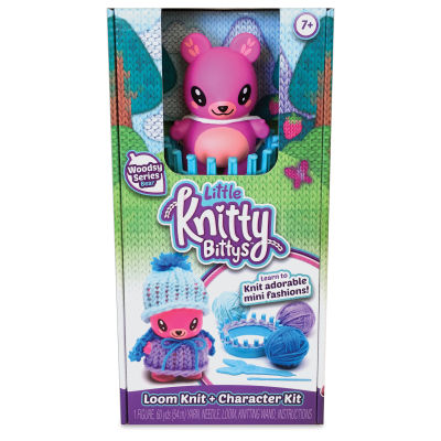 Playmonster Little Knitty Bittys Kits - Bear (Front of package)