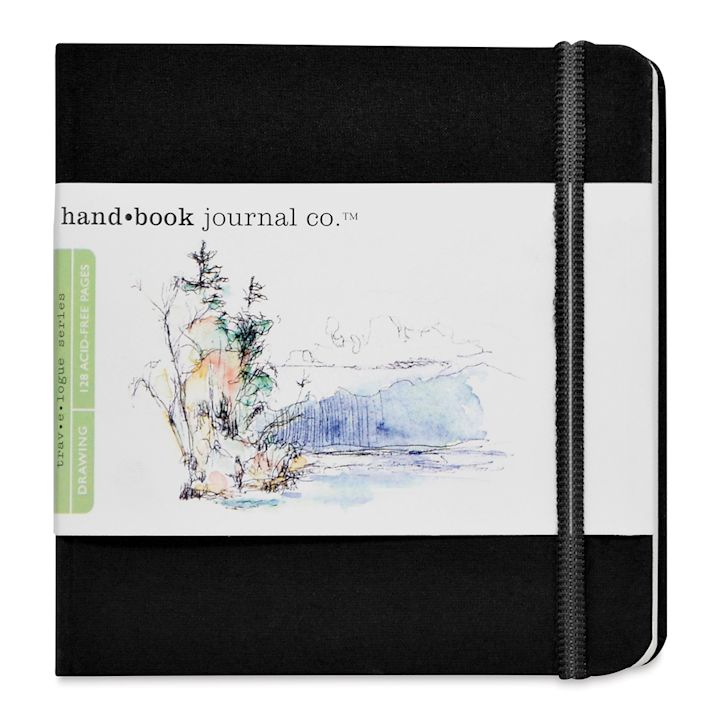 Hand Book Artist Journal 51/2" x 51/2", Ivory Black, Square, 128
