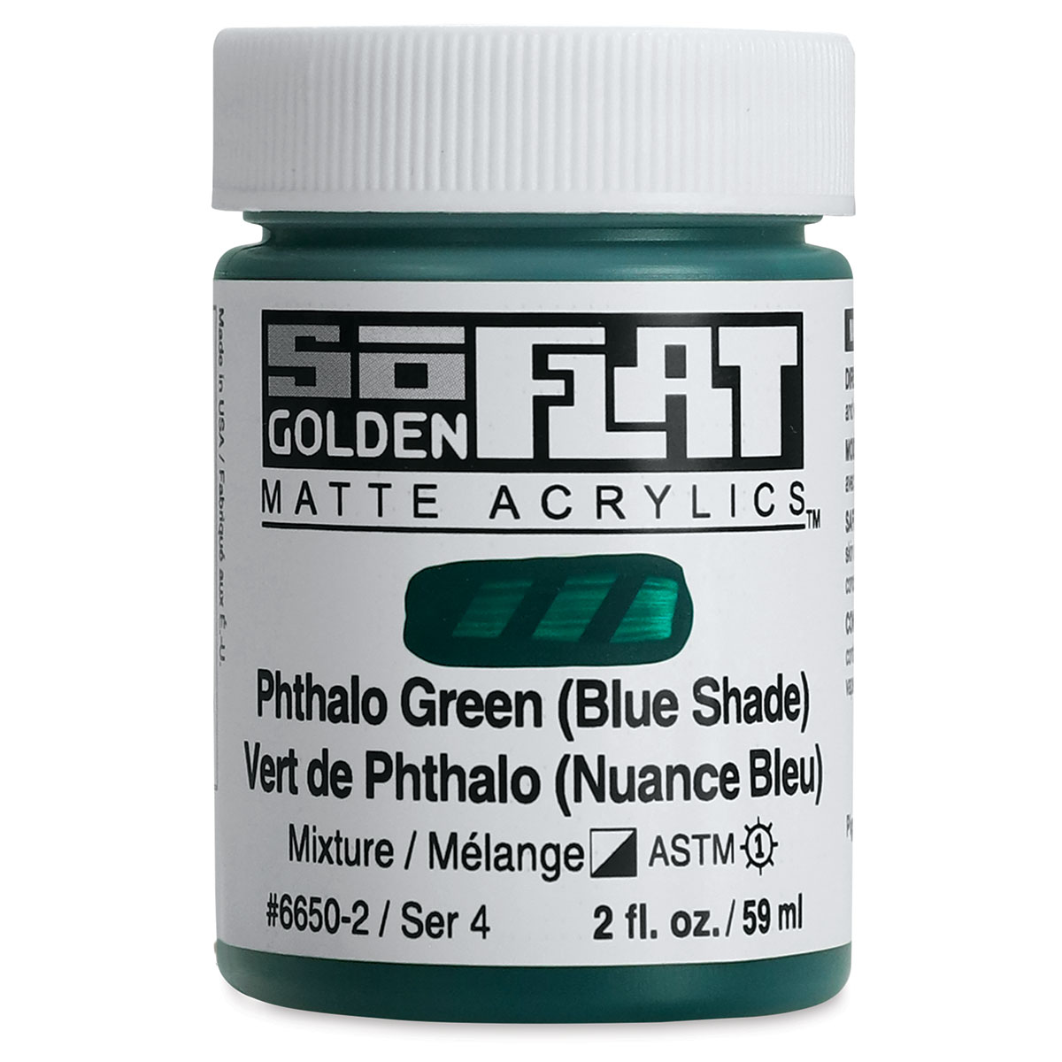 Golden SoFlat Matte Acrylic Paint - Titan Green Pale, 59 ml, Jar