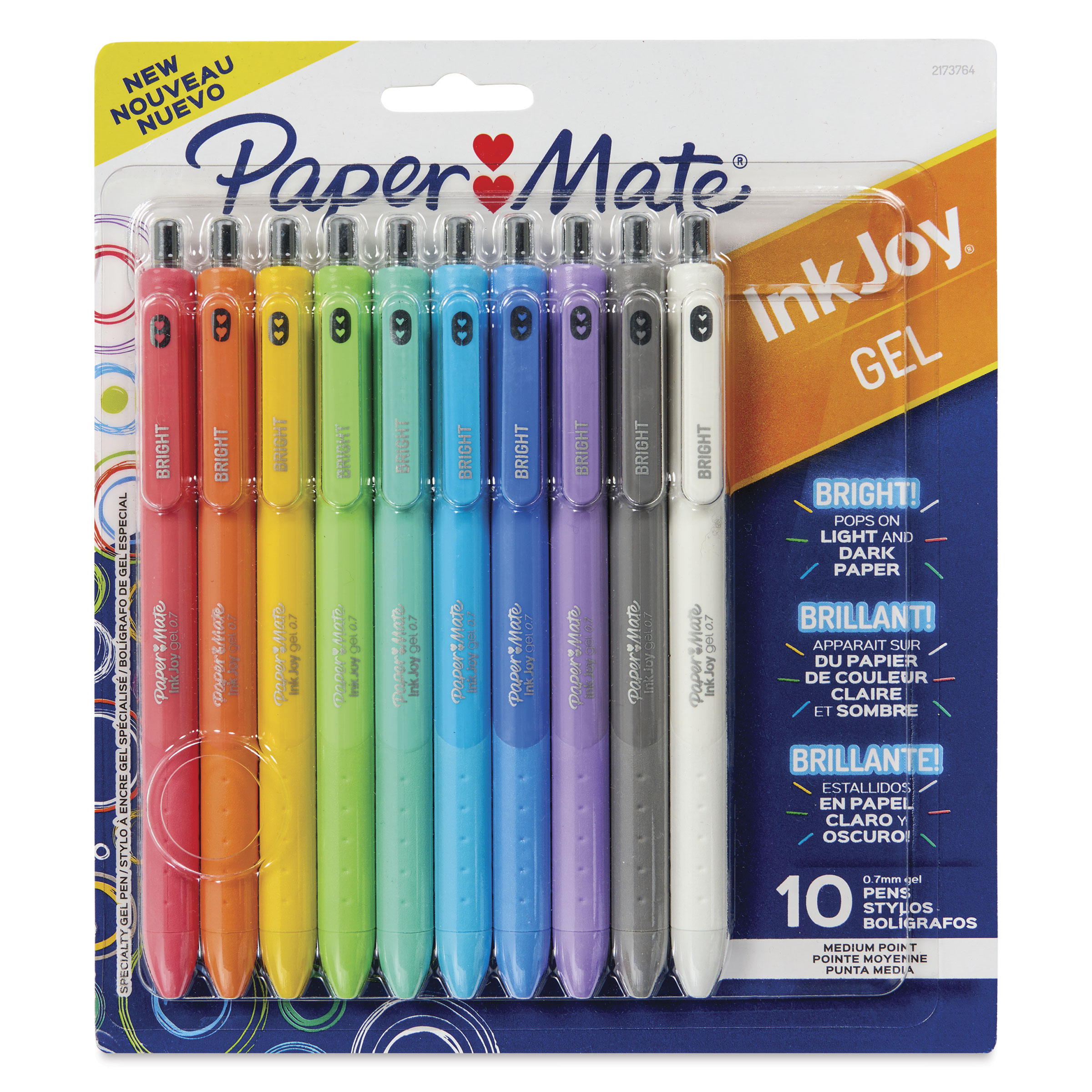 Paper Mate Inkjoy Gel Bright Pens - Bright Colors, Set of 10