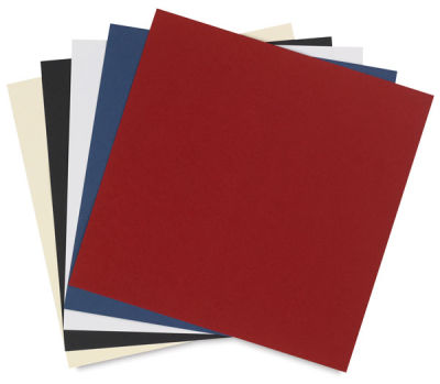 American Crafts Textured Cardstock - 5 available colors shown in fan