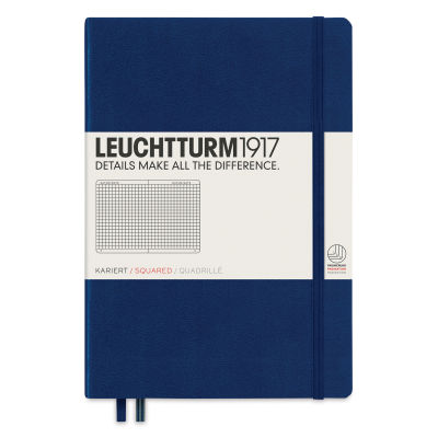 Leuchtturm1917 Squared Hardbound Notebook - Navy, 5-3/4" x 8-1/4"