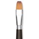Escoda Prado Tame Synthetic Brush - Bright, Long Handle, Size 18 (Close-up of brush)