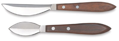Richeson Canvas Scrapers - Long and Short blade Scrapers shown horizontally
