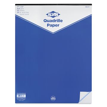 Open in modal - Alvin Quadrille Paper Pad - 17" x 22", 50 Sheets, cover
