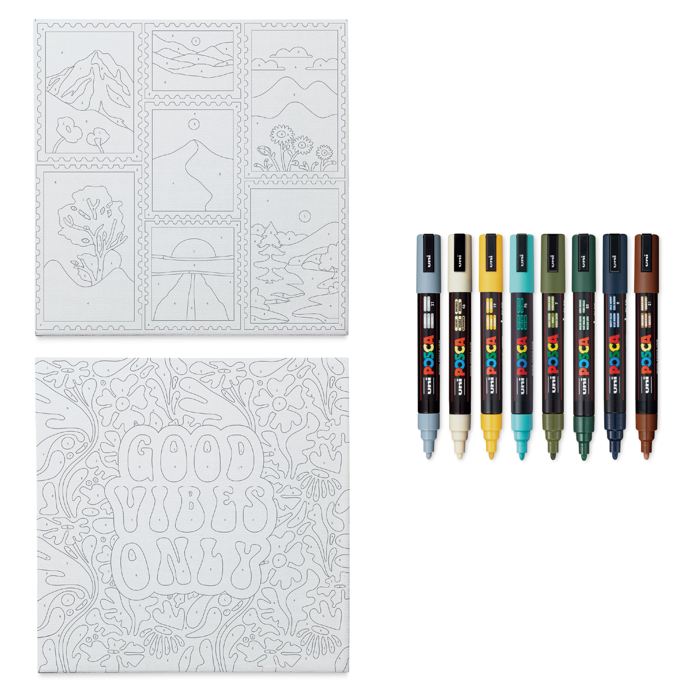 Posca Paint By Number Kit - Boho Vibes | BLICK Art Materials