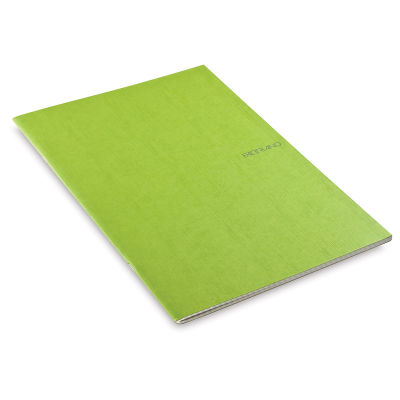 Fabriano EcoQua Notebook - 12" x 8", Grid, Staplebound, Lime