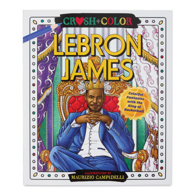 Crush + Color Celebrity Coloring Book - Lebron James (front cover)
