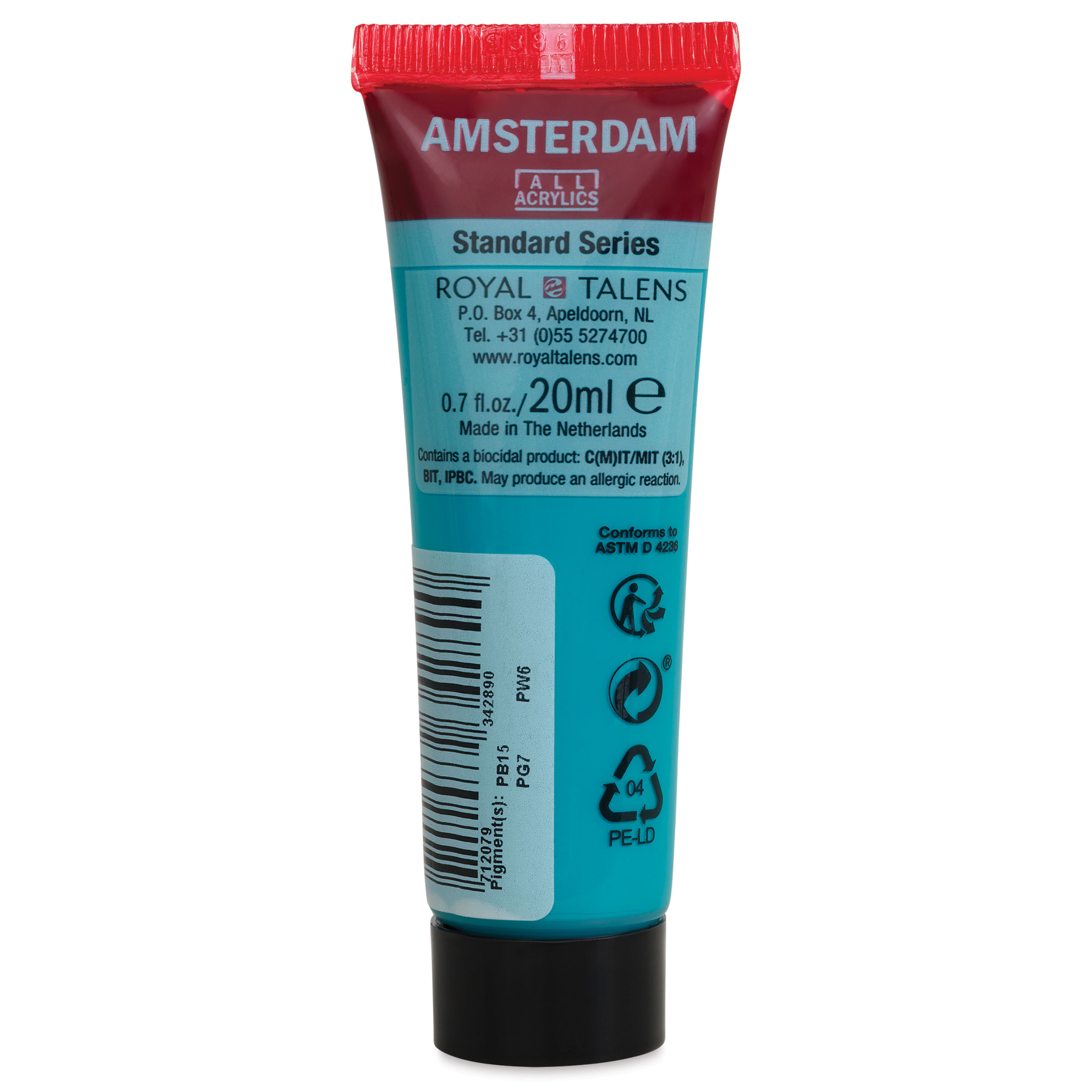 Amsterdam Standard Series Acrylic - Turquoise Blue, 20 ml Tube
