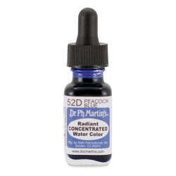 Dr. Ph. Martin's Radiant Concentrated Individual Watercolor - 1/2 oz, Peacock Blue