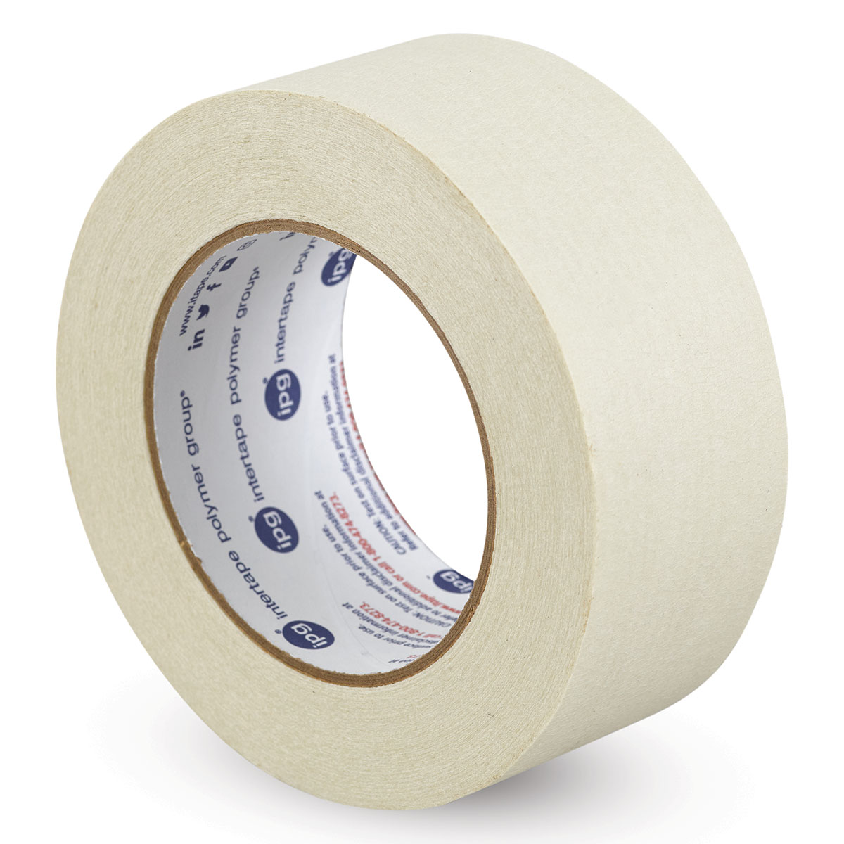 Intertape - Masking Tape: 38 mm Wide, 60 yd Long, 7.3 mil Thick