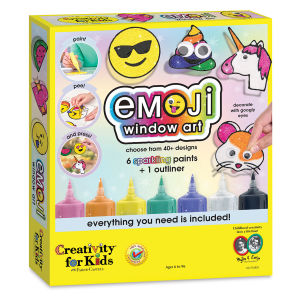 Faber-Castell Creativity For Kids Emoji Window Art (Front of packaging, Angled view)