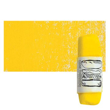 Open in modal - Townsend Artists' Soft Form Pastel - Cadmium Yellow Deep 021 pastel and swatch