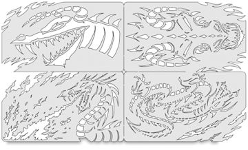 Open in modal - Artool Draco Nano Freehand Templates - Set of 4 Dragon Templates 
